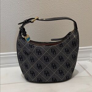 Dooney & Bourke Black and Gray Hobo Bag